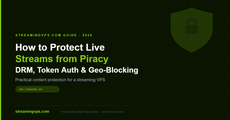 How to Protect Live Streams from Piracy: DRM, Token Auth & Geo-Blocking on a VPS